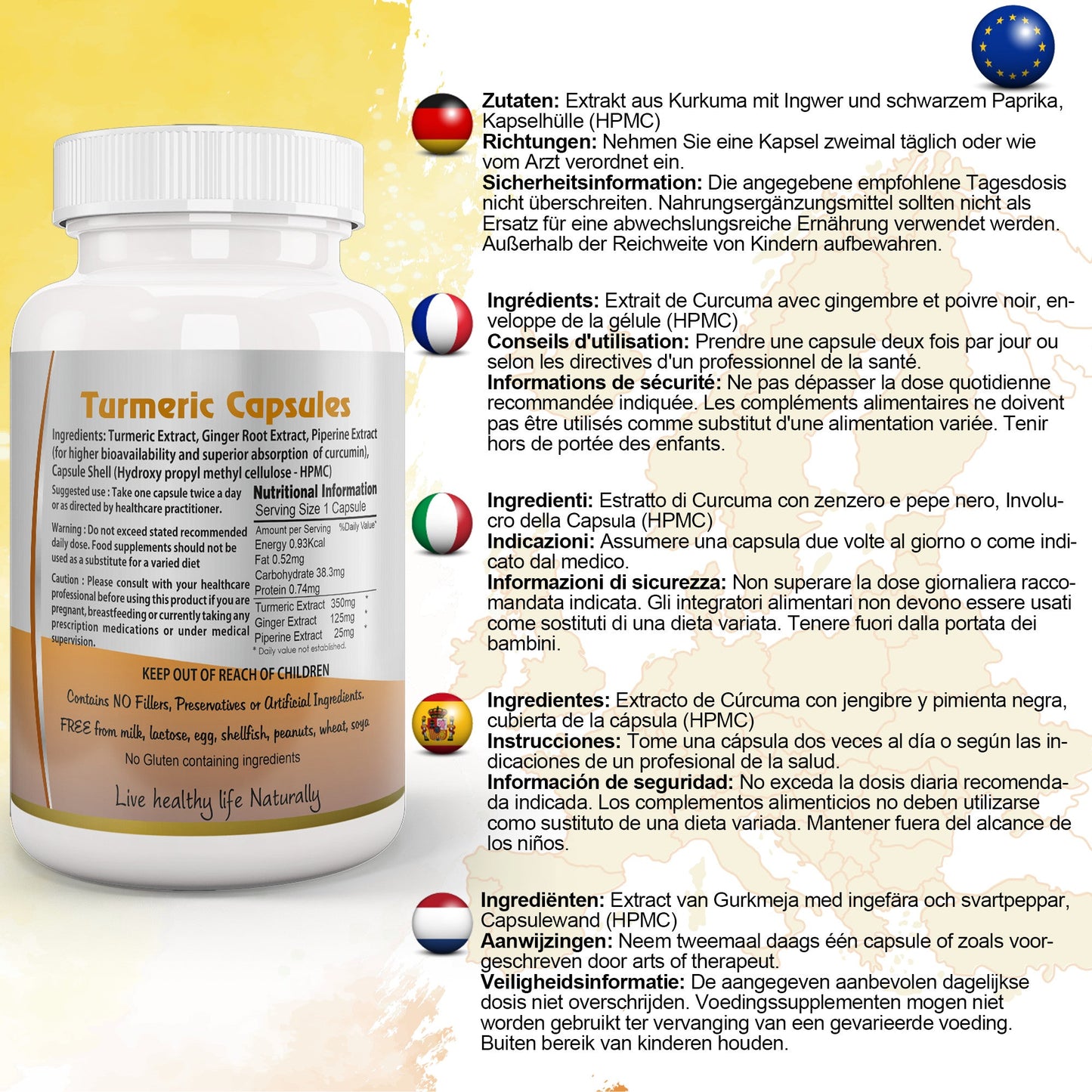 Turmeric with Ginger and Black pepper Capsule-1
